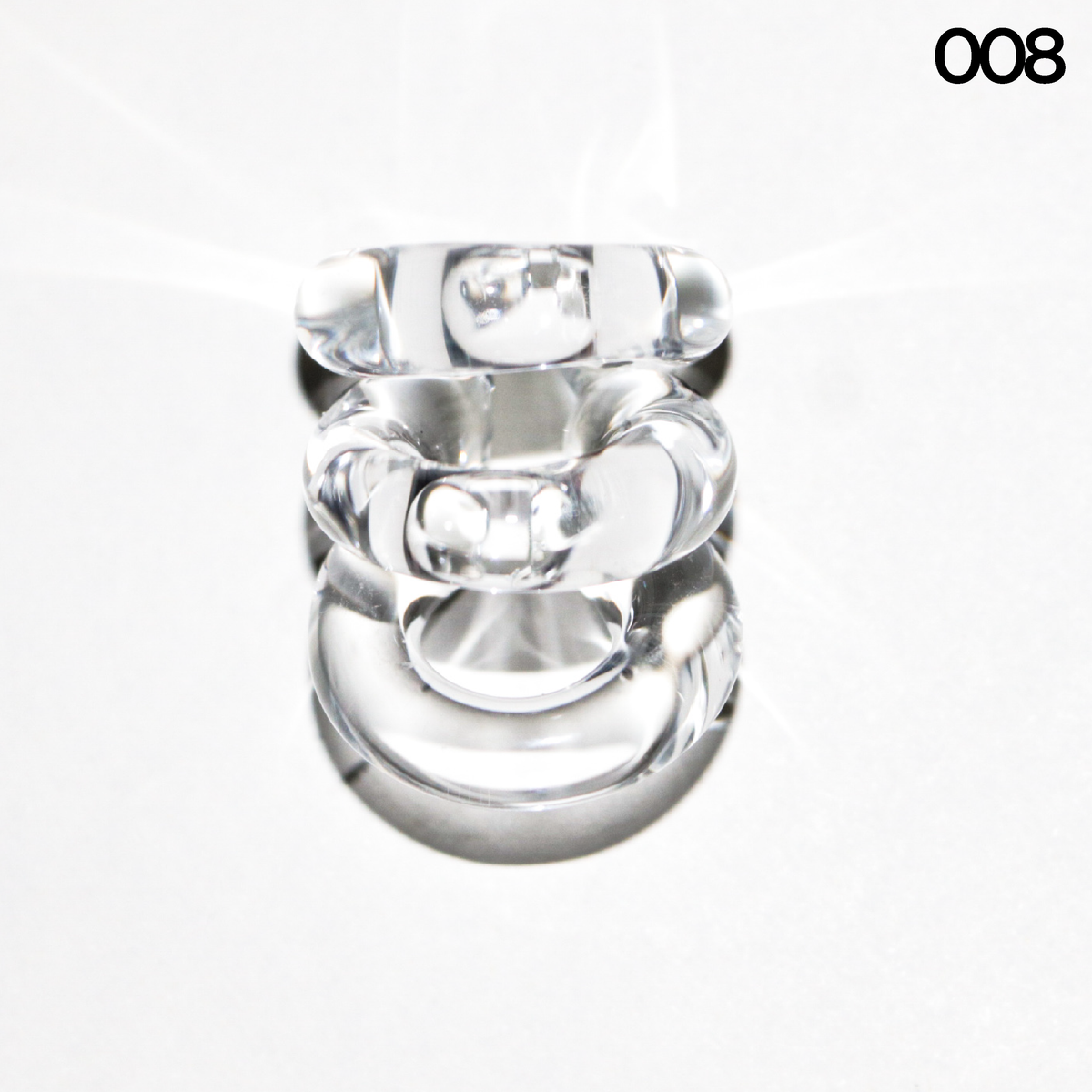 Triple layer ear cuff, chic & trendy, no piercing needed. Front view, gold finish.