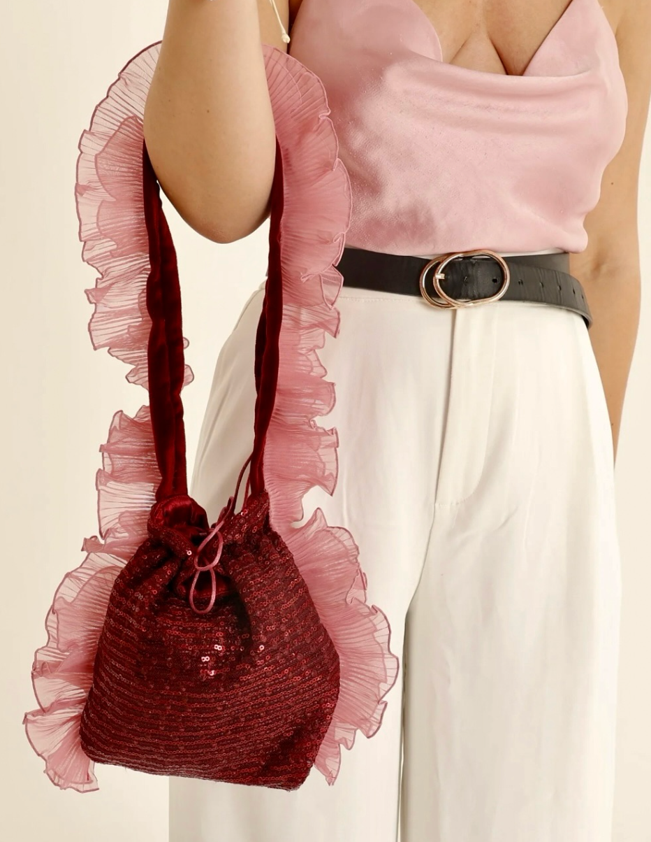 Ruffle Handbag